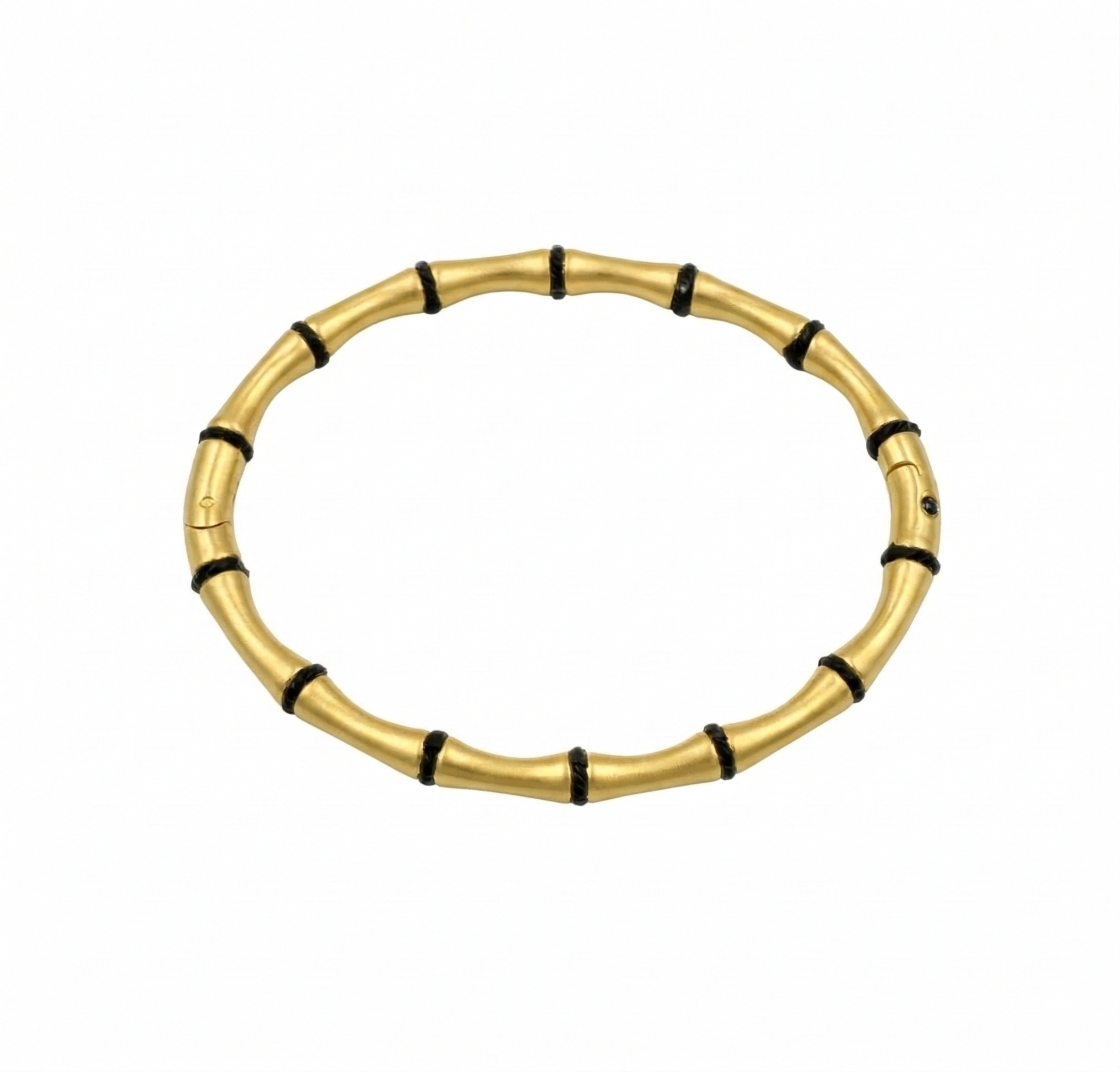 _80: Elegant Gold Plated Bamboo Design Bangle Bracelet for Women and Girls - MVHSBRGD47