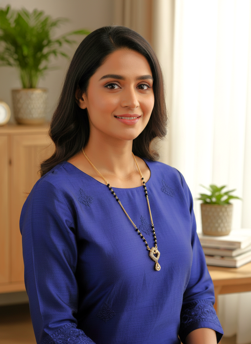 Gold Plated CZ Studded Mangalsutra with Black Beads for Women - MVMFMSGD177