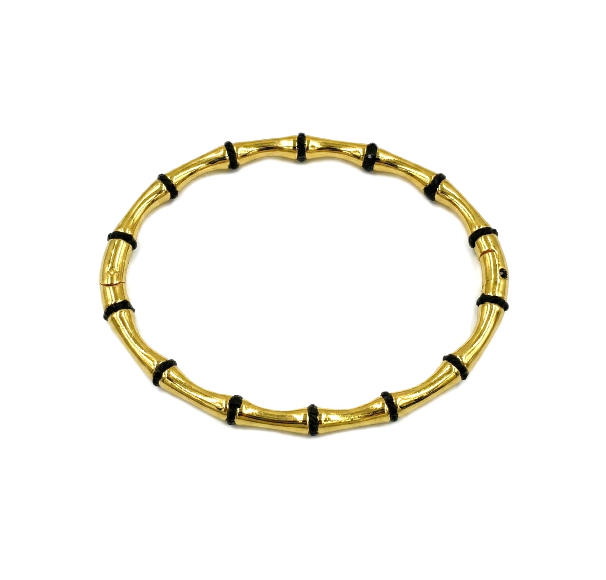 _80: Elegant Gold Plated Bamboo Design Bangle Bracelet for Women and Girls - MVHSBRGD47