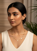 Elegant Gold Plated Flower Charm Necklace for Women Floral Delicate Chain - MVANNKGD164