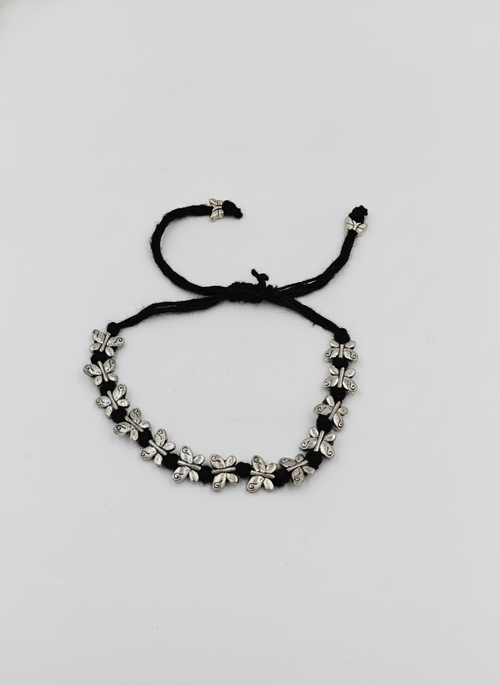 Butterfly Black Thread Adjustable Bracelet for Women and Girls - MVJPBRSR202