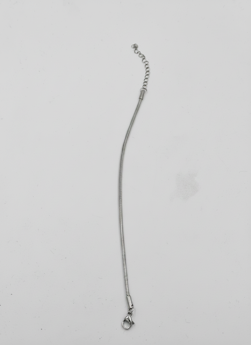 Silver Toned Minimalist Snake Chain Anklet for Women and Girls - MVKMAKSR194